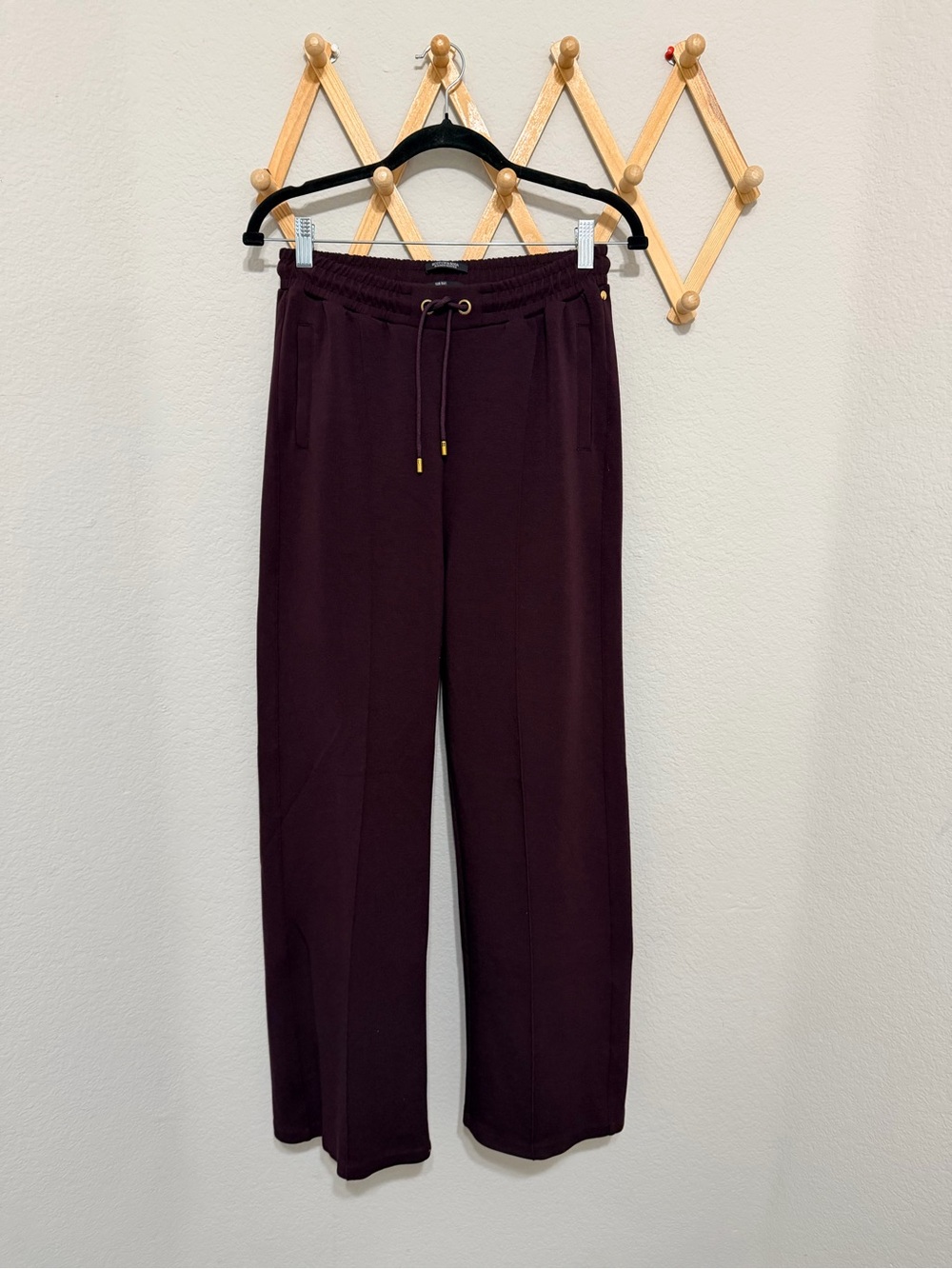Scotch & Soda Maroon Pleated Flare Sweatpants Size Small